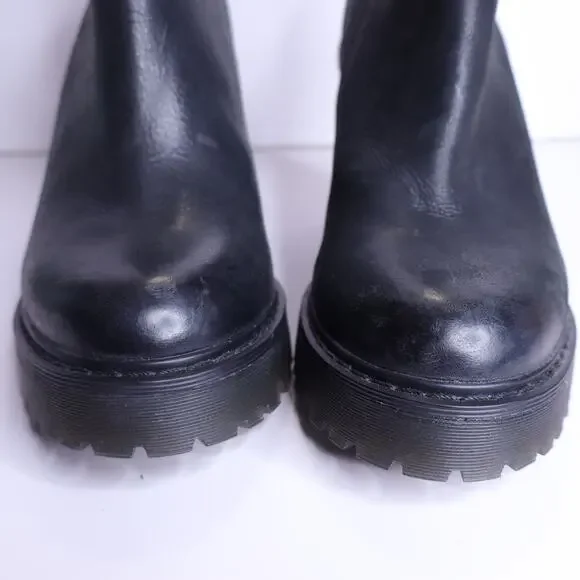 DR. MARTENS Magdalena Leather Heeled Ankle Boot Black Women's 8 - Picture 4 of 13